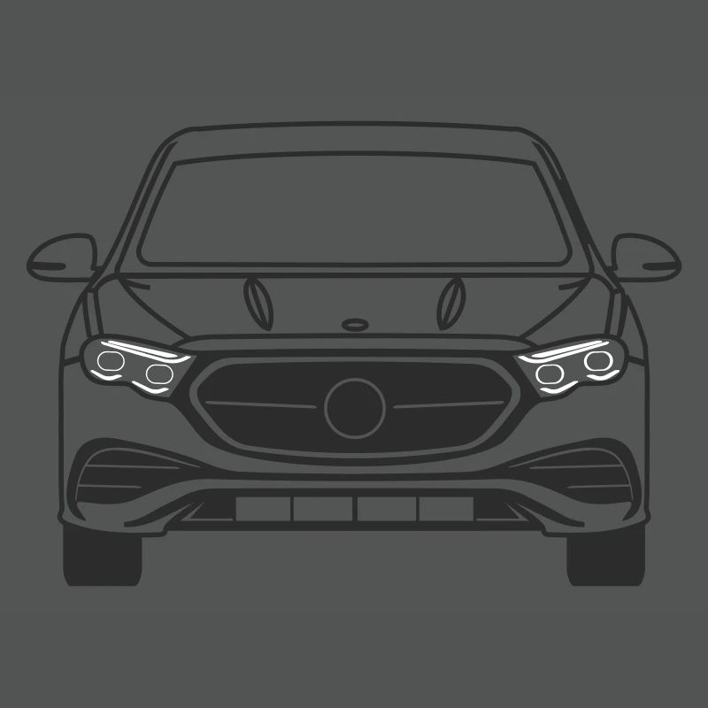 E Class Front Linie Umriss