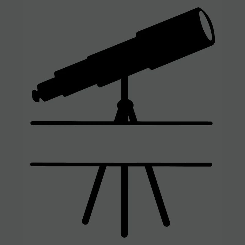 Teleskop-Schattenbild mit Leerzeichen oder Balken