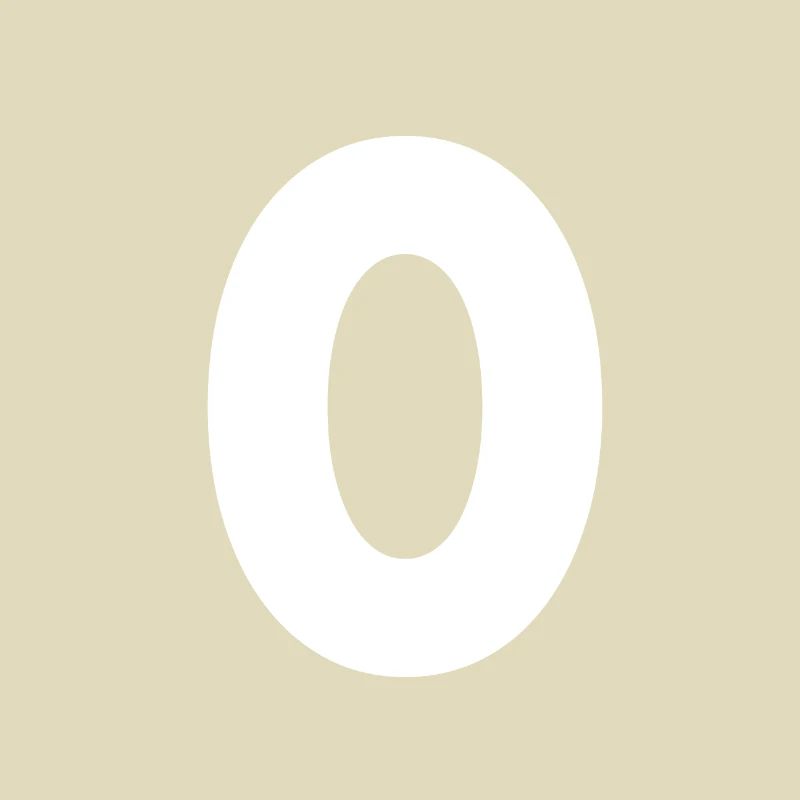 Zahl 0, Nummer 0, 0, Zero, Number Zero, Null