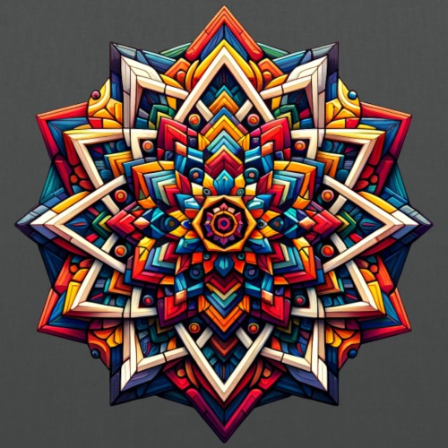 Kunterli - Color Explosion Mandala - Tote Bag