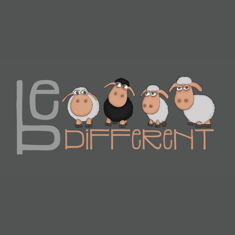 Little Be Different Sheep - Unique et différent