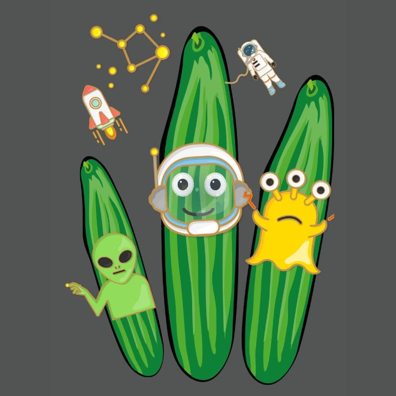 Trio de concombre,Concombre,Concombre,Concombre,Concombre,Concombre,Espace, Alien