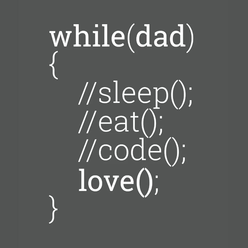 « While dad » | Père, programmeur