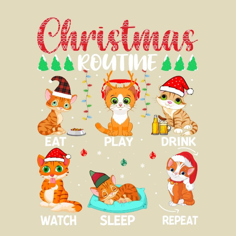 Christmas Routine Katze