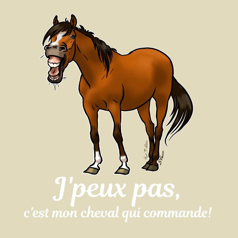 Mon cheval commande (blanc)