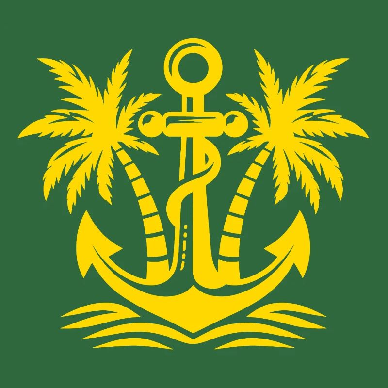Anker mit Palmen Logo