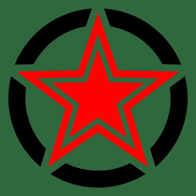 Roter durchbrochener Stern
