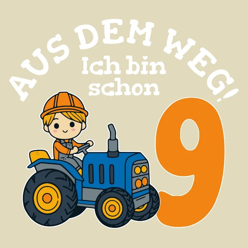 9. Geburtstag Traktor Junge