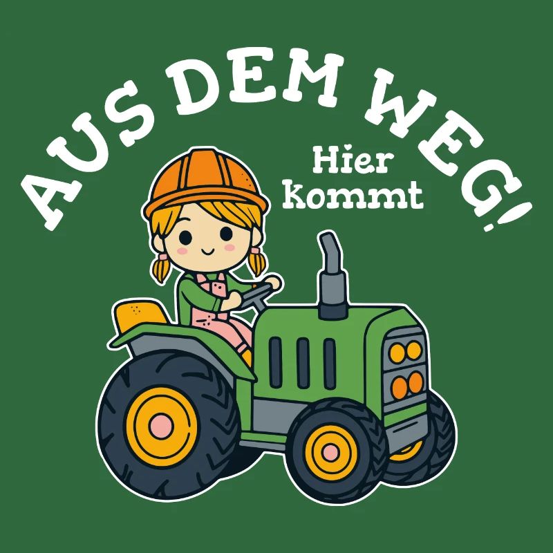 Traktor Mädchen Personalisierbar