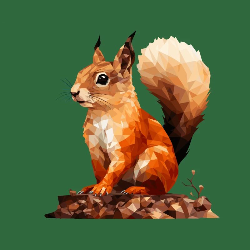 Eichhörnchen im Polygon Stil