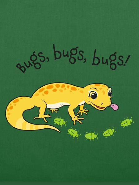 Leopardgecko mit Köstlichkeiten