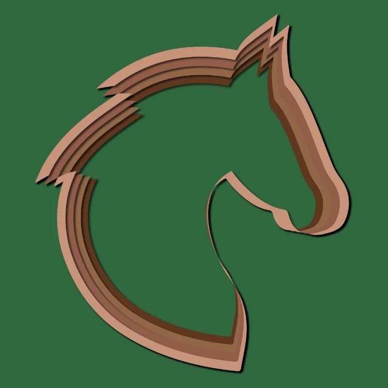 Scherenschnitt-Pferd
