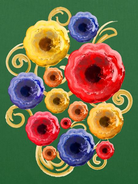 Bunte Blumen (Wasserfarben)