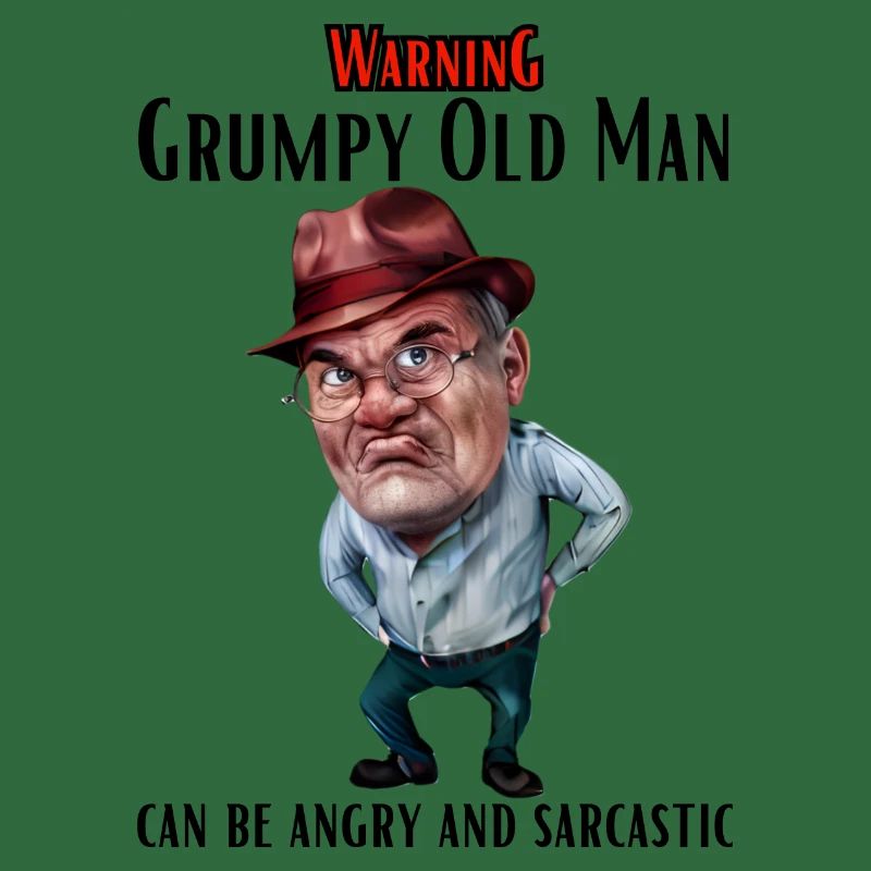 Warning Grumpy Old Man