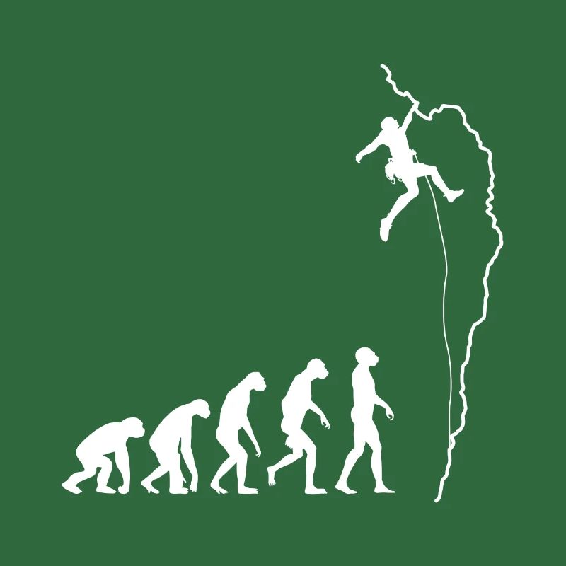 Klettern Evolution Bouldern Kletterer Geschenk