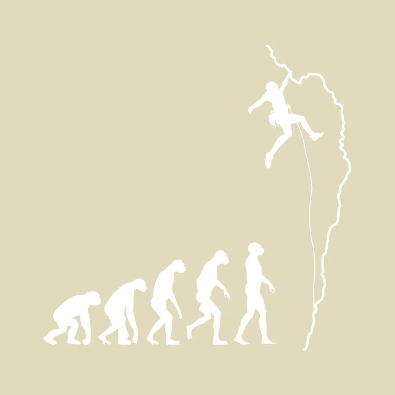 Klettern Evolution Bouldern Kletterer Geschenk