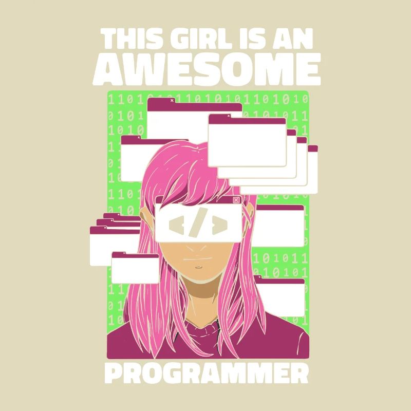 Développeur Coder Programmeur Girl