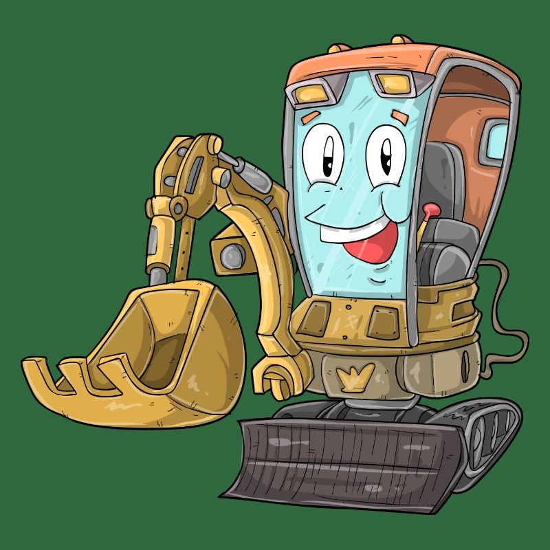 Bagger mit Gesicht