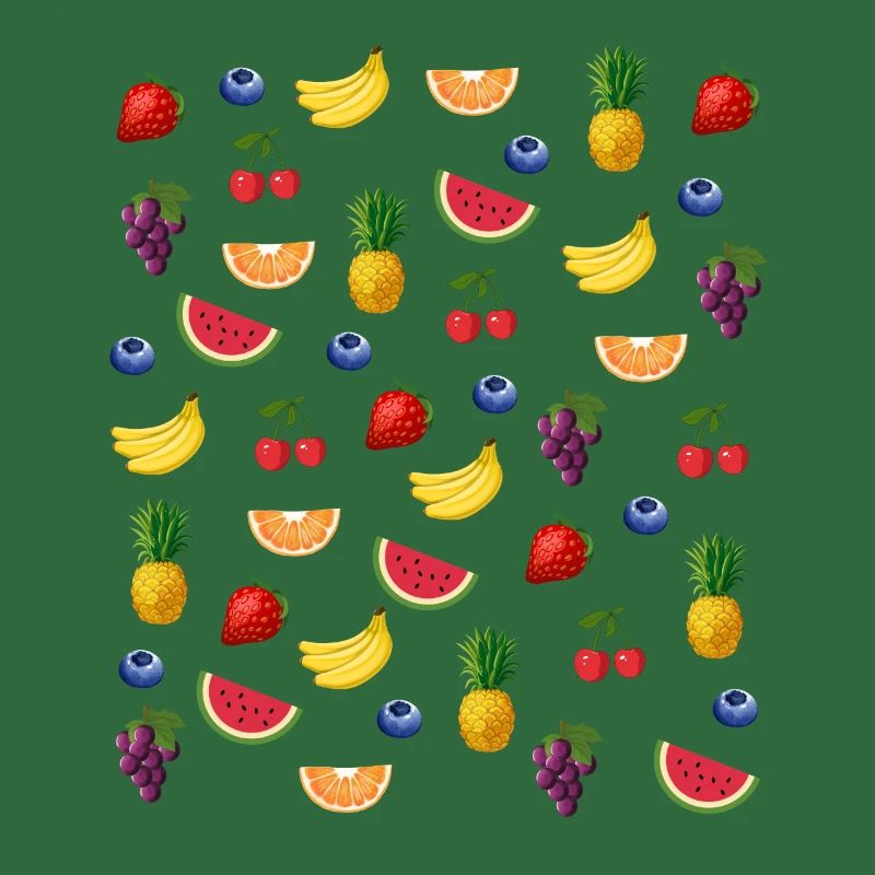 fruit pattern strawberry grape cherry pineapple