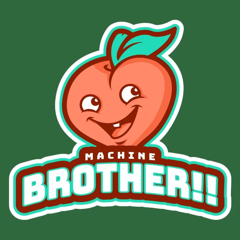 Conception de t-shirt avec une pêche heureuse