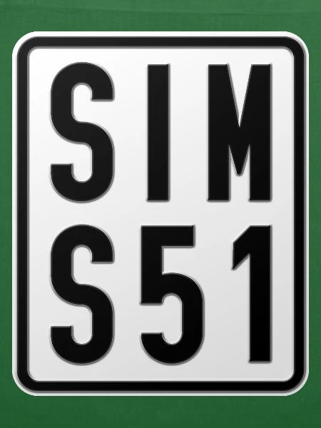 Simson S51 Moped Kennzeichen
