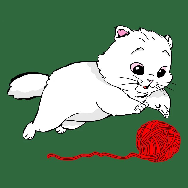 Cat and a thread ball