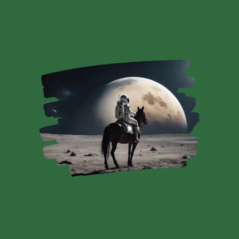 Astronaute à cheval dans l’espace