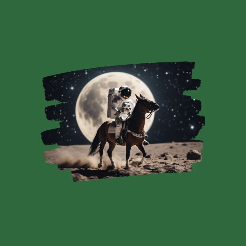 Astronaute à cheval dans l’espace