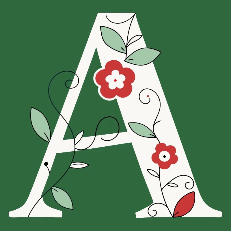 Buchstabe A Monogramm Retro