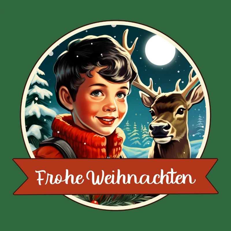 Junge im Winterwald