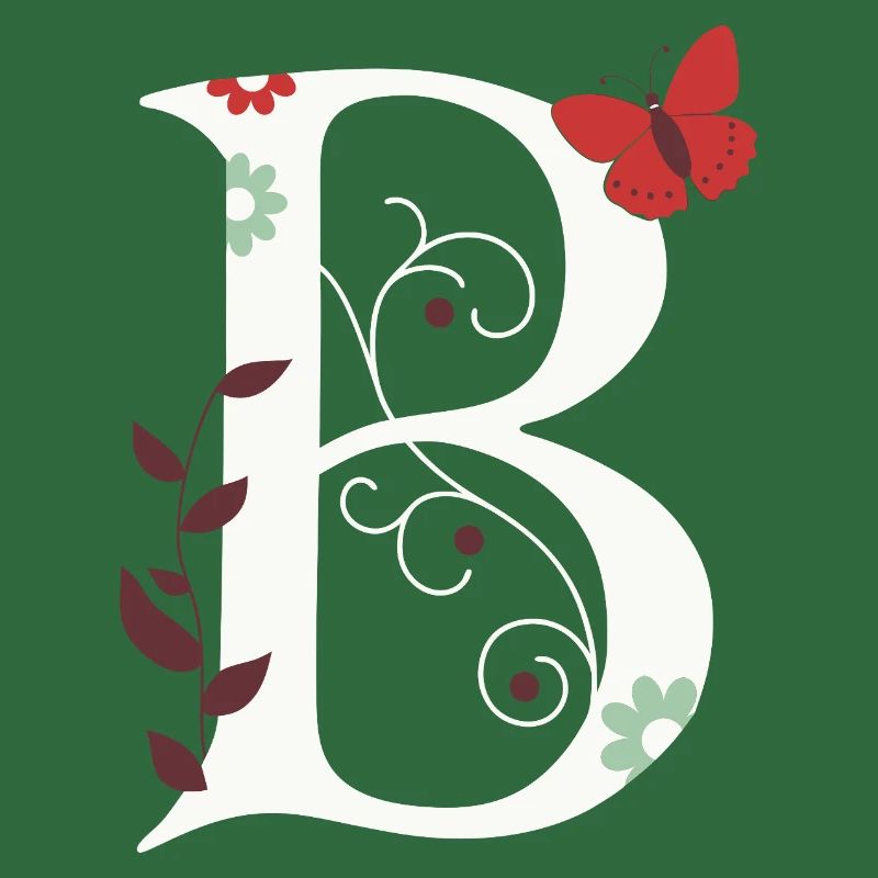 Buchstabe B Monogramm Retro