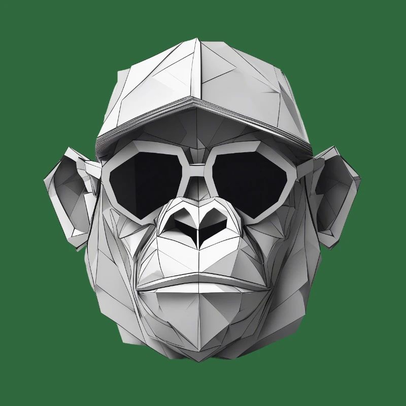 Cool monkey in wrinkled robe