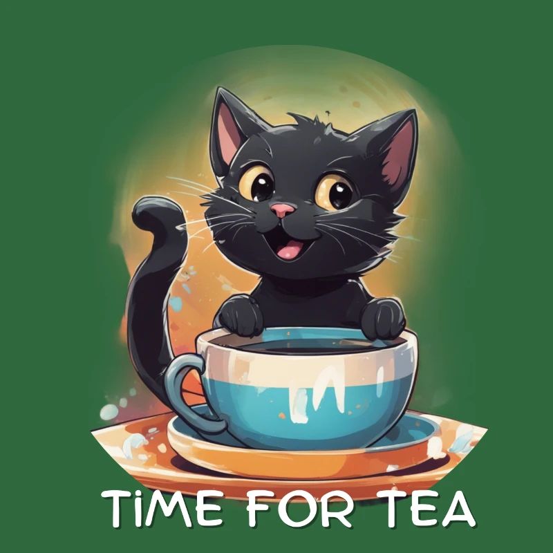 Katze mit Kaffee