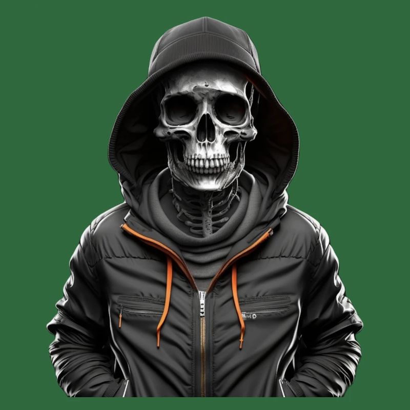 Skelett mit Pullover