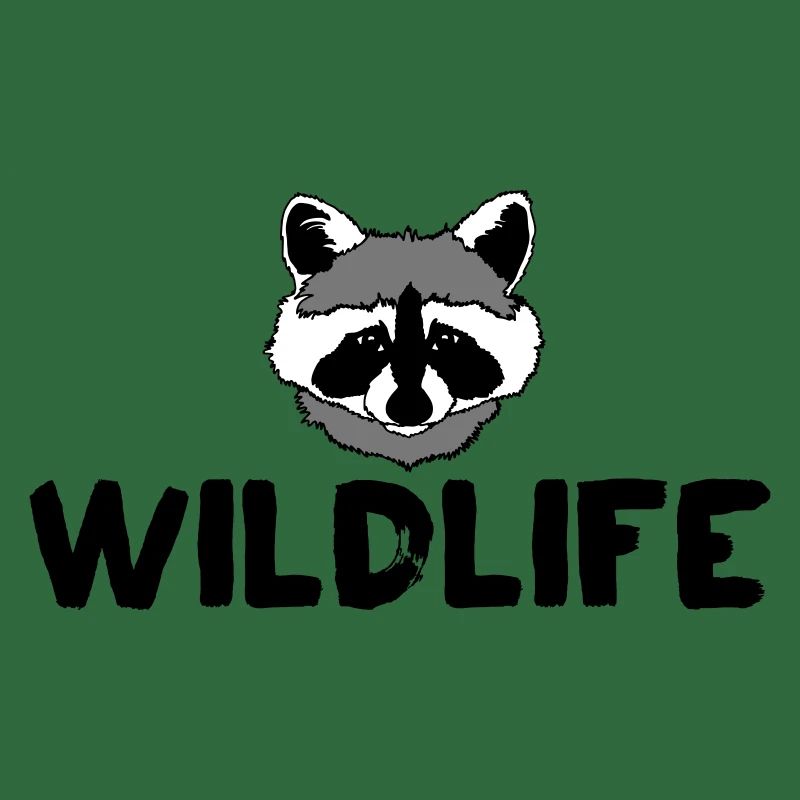 Waschbär Wildlife Text