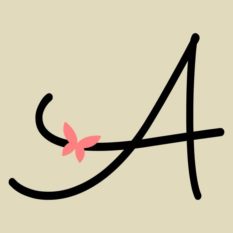 Letter A Initial Letter Butterfly
