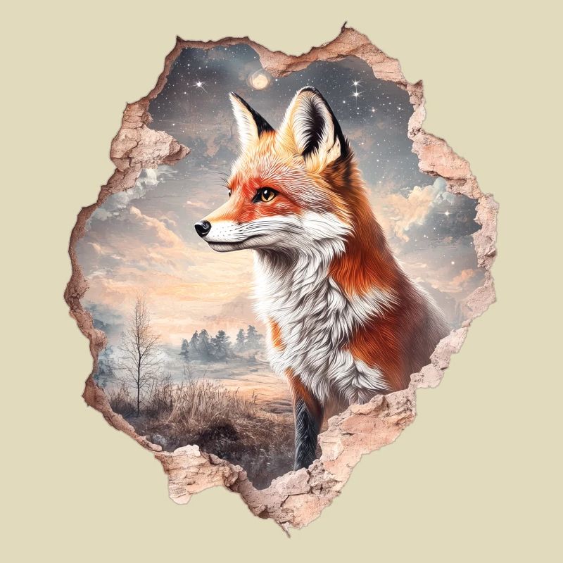 Fuchs und Sternenhimmel