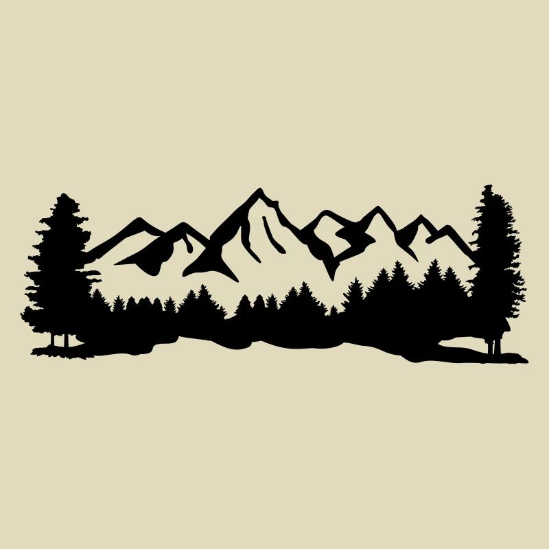 Mountains, forest and trees