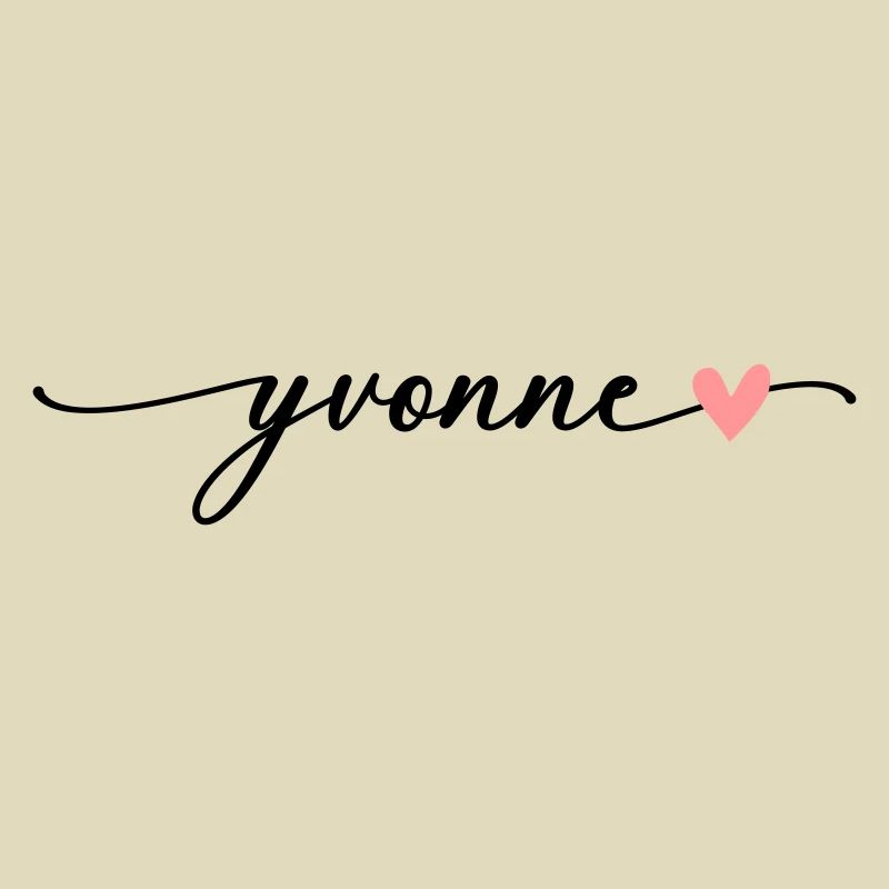 Yvonne Nom Prénom Calligraphie Script