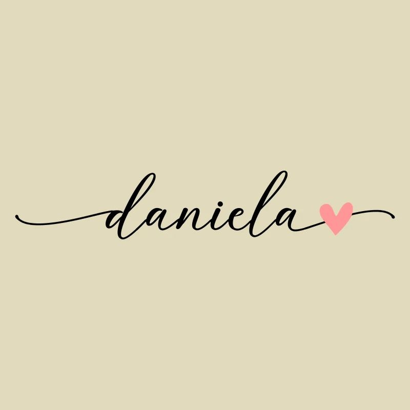 Daniela Last name First name Calligraphy Script