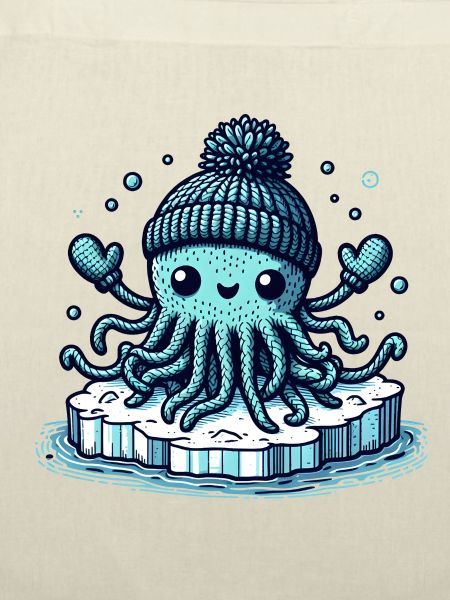Amigurumi Monster auf einer Eisscholle