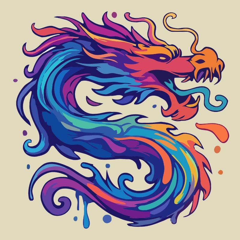 Neon Drache