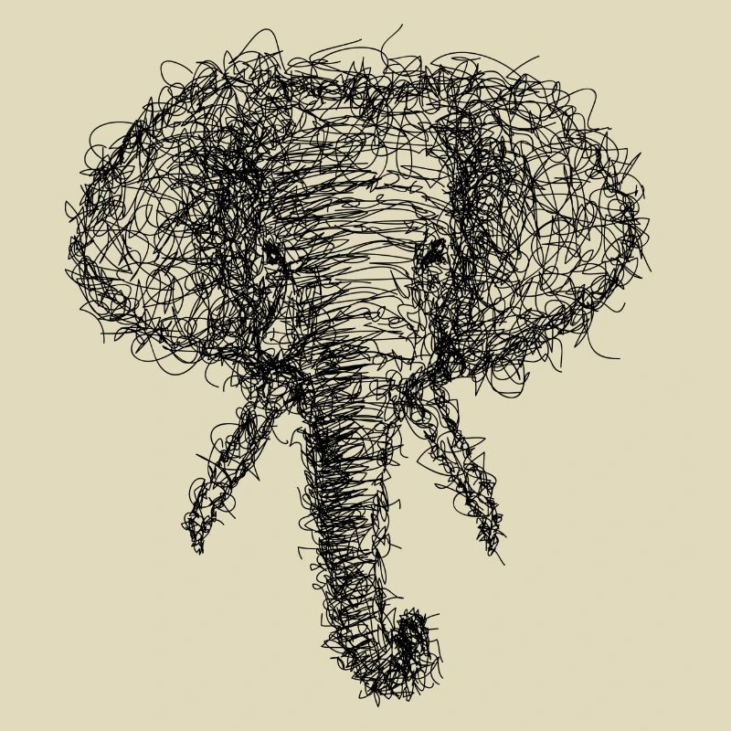Elephant scribbling