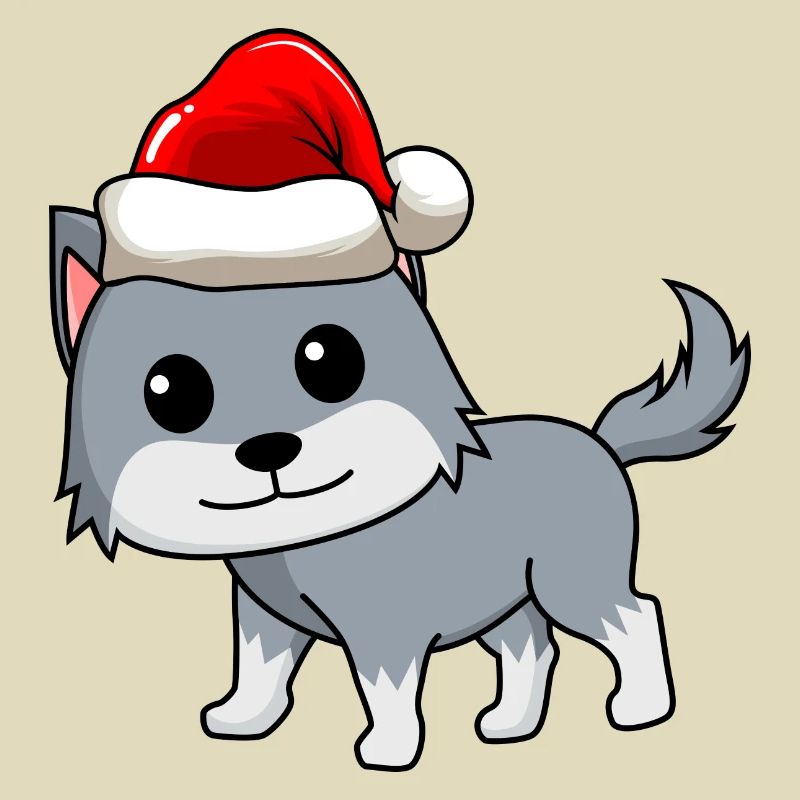 Wolf Comic Weihnachten