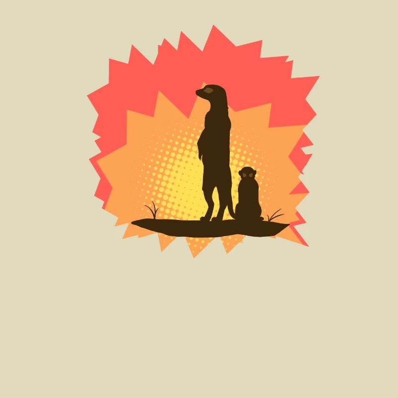Silhouette de suricate Silhouette de suricate