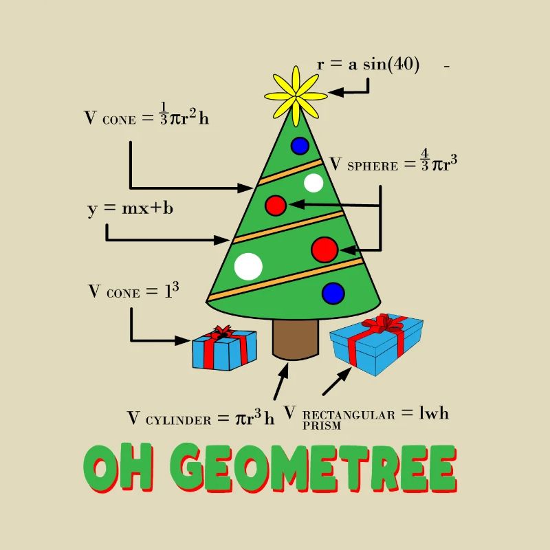 Geometry math teacher math Christmas