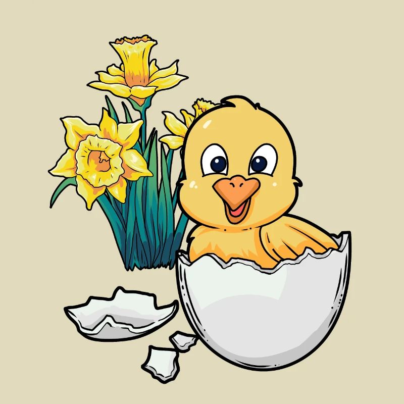 Joyeux Easter Chicks Easter Egg Kids Bébé Chick Egg Egg