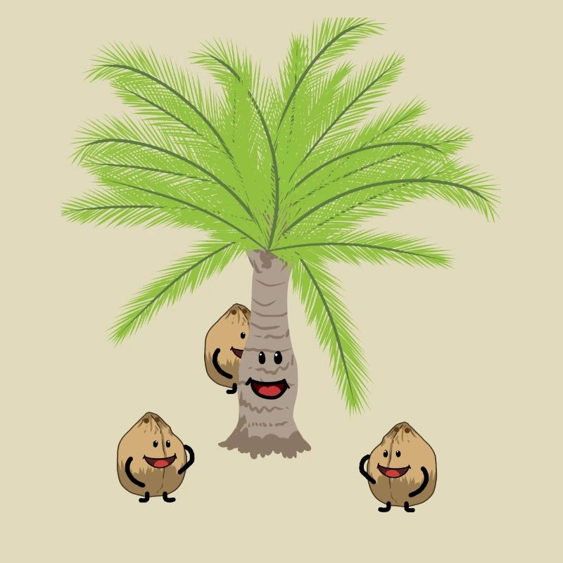 Coconut Palm Trees Nut Nuts Botanical