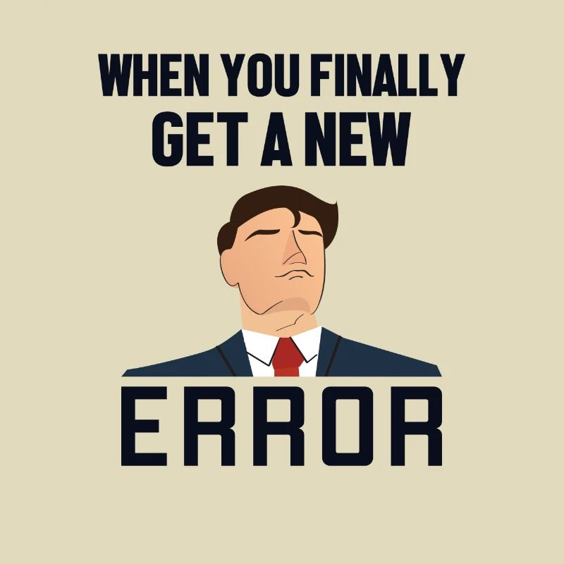 Get a New Error Softwareentwickler Developer