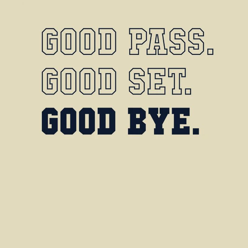 Good Pass Set Bye Team Player Coach Trainer